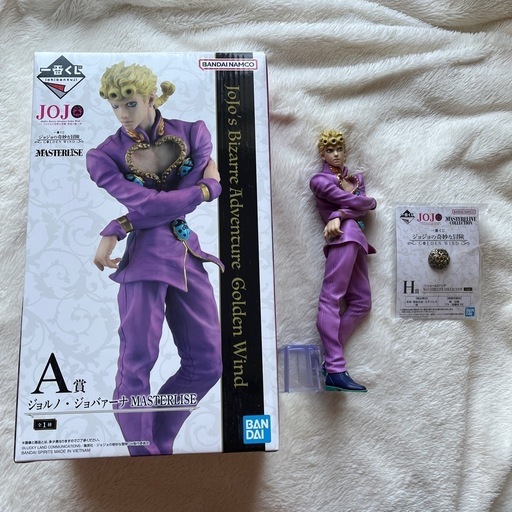 ジョジョ　ジョルノ　一番くじ　パッショーネ　バッヂ　5部　アニメ　フィギュア