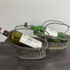 ワインバスケット パニエ アンティークの画像