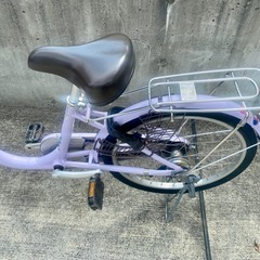 ブリジストン アルミーユ 22インチ 中古 自転車 ラベンダー 3段変速 の画像