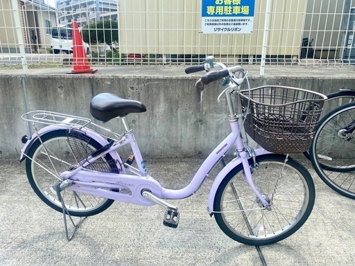 ブリジストン アルミーユ 22インチ 中古 自転車 ラベンダー 3段変速