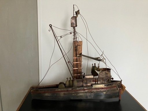 【値下げ】Marine Decoration; Brass-work Shipマリンインテリア　船のオブジェ