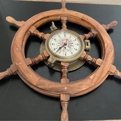 【値下げ】 Marine Decoration;Steering-wheel/Chadburns Liverpool & London Clockマリンインテリア舵輪時計の画像