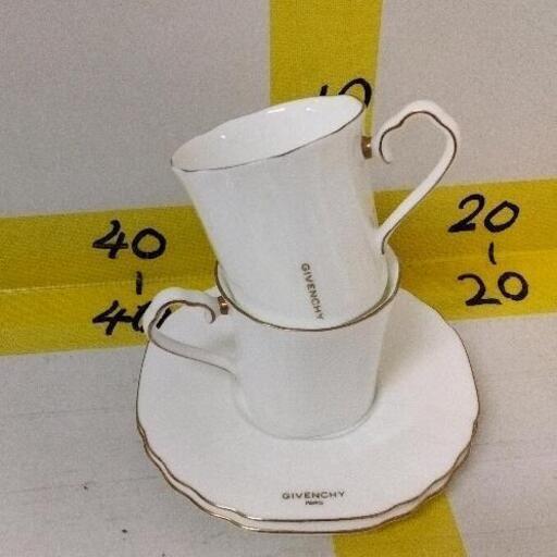 0417-354 コーヒーカップ&ソーサー2客 (世田谷区不要品持込み 0417-354 コーヒーカップ&ソーサー2客 (世田谷区不要品持込み