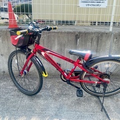 ブリジストン 24インチ 買取 引取 子供  レッド&ブラック 男の子 7段変速 マウンテン 中古 自転車　の画像