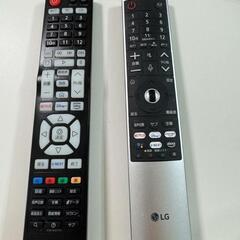 LG65型テレビとテレビ台の画像