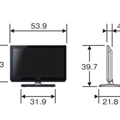東芝　TV LEDバックライト22型　の画像
