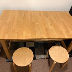 テーブル＋丸イス(4/28まで)IKEA NORDEN 18811 (みたぱち) 伊勢