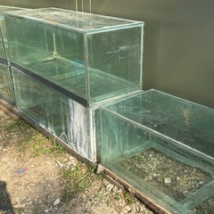 中古オールガラス水槽➕ガラス製オーバーフロー水槽