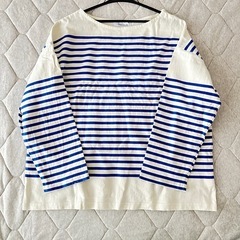 SIMPLICITE ストライプ 長袖カットソー ボーダープルオーバー　Tシャツの画像