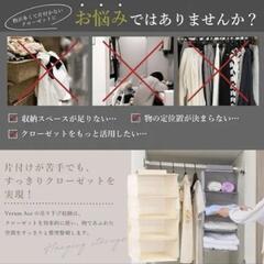 吊り下げ収納 クローゼット 衣類 バッグ タオル 4段 赤 整理 仕分け 新生活の画像