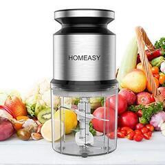未使用 フードプロセッサー HOMEASY 容量600ml フードチョッパー ステンレス4枚刃 300Wハイパワー 西岡店の画像