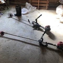 草刈機　共立と丸山、二台　エンジン掛かりました。修理出来る方で。