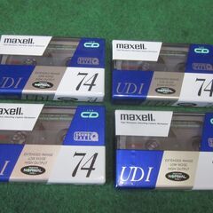 Maxell　UD1カセットテープ　74分４本