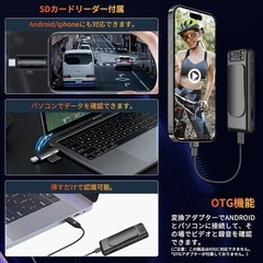 【新品未使用】小型カメラ ビデオカメラ ボディカメラ ハンディカメラ ボイスレコーダー 動画の画像
