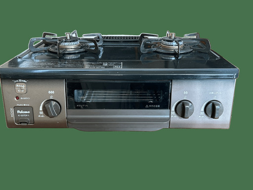 【美品】ガスコンロ　グリルは未使用　パロマ IC-S37DX-L