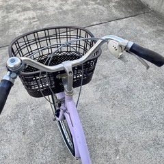 ブリジストン アルミーユ 22インチ 中古 自転車 ラベンダー 3段変速 の画像