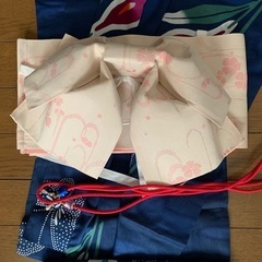 新品　浴衣　帯　帯締め付き　の画像