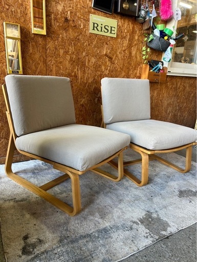 D1703   チェア　無印良品　ソファ　モデルルーム引き下げ　二脚セット