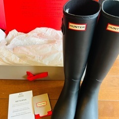 美品 HUNTER レインブーツ ハンター UK5 24cm