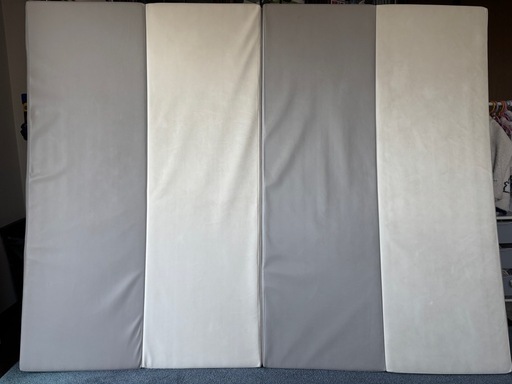 OKUMA シームレスプレイマット 200×160 4cm グレー×ホワイト抗菌 OKUMA シームレスプレイマット 200×160 4cm グレー×ホワイト抗菌