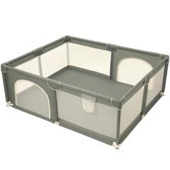 無料(5,980円 → 0円) ベビーサークル 180*150*70cm 扉付き 収納袋付き メッシュの画像