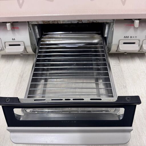  23281  2口 都市ガスコンロ 水無し片面焼グリル付 Rinnai 2020年製 右強火 ◆大阪市内・東大阪市他 6,000円以
