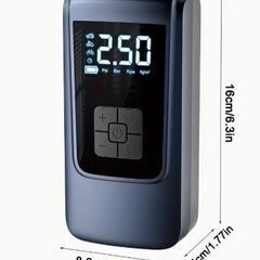 電動空気入れ デジタルタイヤインフレータ - コードレス空気圧縮機、充電式18650リチウム電池、USB Type-C充電、LEDライト、150PSI、放電なし、車、自転車、オートバイ、インフレータブル用の画像