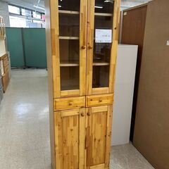 ★ジモティ割あり★  家具　食器棚 オーク H178.7×D34...