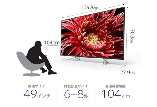 SONY 49型 4K液晶テレビ (たらちゃん) 南茨木のテレビ《液晶