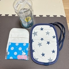 空気のひえひえマット☆ベビーカー抱っこ紐に☆星柄ネイビー