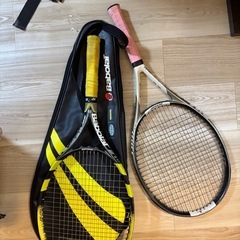 フリーテニスラケット2本とケース