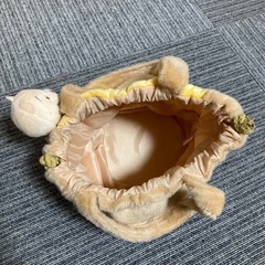 Disney ★ プーさん　ぬいぐるみ付き　巾着バッグ　人気の画像