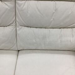 2人掛けソファー　半革の画像