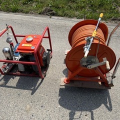 クボタ動力噴霧機セットガソリンエンジン作動正常　の画像