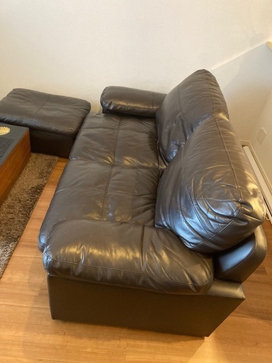 ニトリ 本革3人用ソファー 送料無料】 NITORI ニトリ 本革 3人掛け