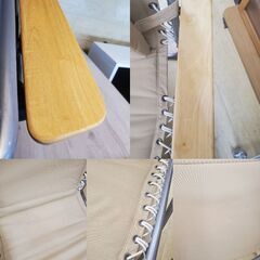 ※ WILD-1 ワイルドワン 折りたたみチェア リクライニングチェア アームチェア リラックスチェア ベージュ 軽量 アウトドア キャンプ◆幅69cm 奥行90～175cm 高さ115～89cm◆近隣配送無料 買取帝国 朝霞店の画像