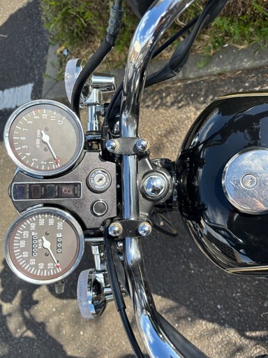スズキ　GN125H 旧車スタイル　黒　吸い込み　GSメーター
