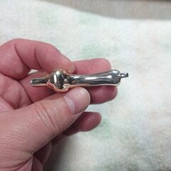 ④金属製　置物　ダックスフント　レトロ　アンティーク　箸置きの画像