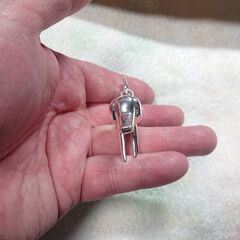 ⑤金属製　置物　ダックスフント　レトロ　アンティーク　箸置きの画像