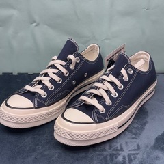 70 ネイビー キャンバス ローカットスニーカー オールスター24cm