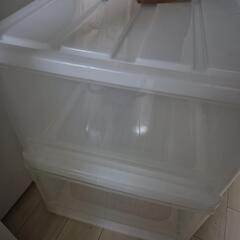 NITORI 引き出しボックス 40L & ikea 収納コンテ...