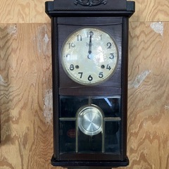 1017😺ジャンク品　レトロ　柱時計　Meiji 