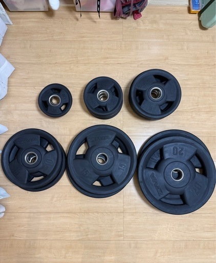 引き取り限定】ZIVA オリンピックプレート125kgセット irotec 引取り