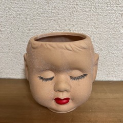顔柄　鉢植え　ポット　小物入れ