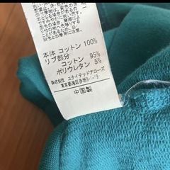 ターコイズ フード付きトレーナー 85 80 90の画像