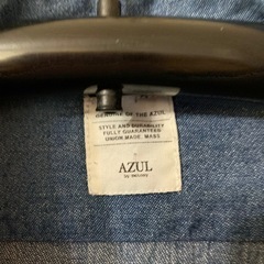 AZUL ダークブルー デニムシャツ 長袖の画像