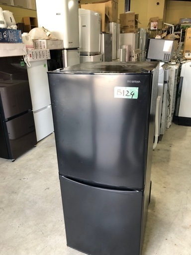 NO B124 ?福岡市内配送設置無料✨?アイリスオーヤマ 冷蔵庫 142L ブラック 幅50cm IRSD-14A-B 2ドア 右開