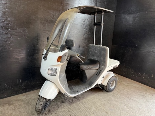 ★支払総額3.8万円★定休日なし！いつでも現車確認可能です！ ホンダ ジャイロ 白 TA02 人気のジャイロ！ 2ストのためオイル注ぎ足すだけ！ バッテリー新品！ 雨風しのげる！