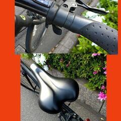 値下げしました　美品　クロスバイク　700c アルミフレーム　マットブラックの画像