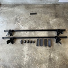 INNOカーメイト製キャリアセット　スクエアベース＋ルーフキャリ...